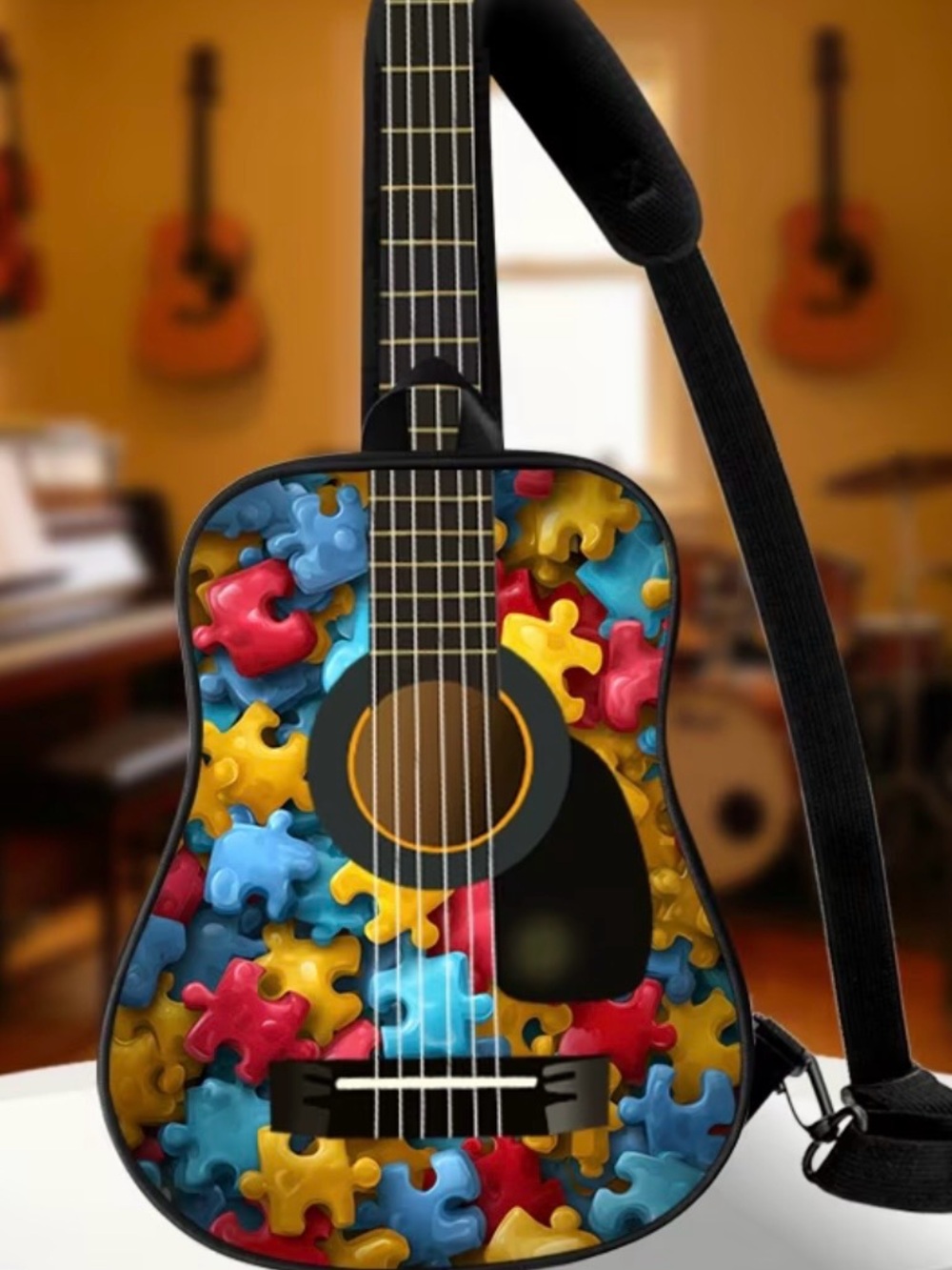 Autism Awareness 2D Guitar Bag